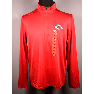 Mens NFL Antigua Apparel Kansas City Chiefs Red 1/4 Zip Medium Pullover NEW